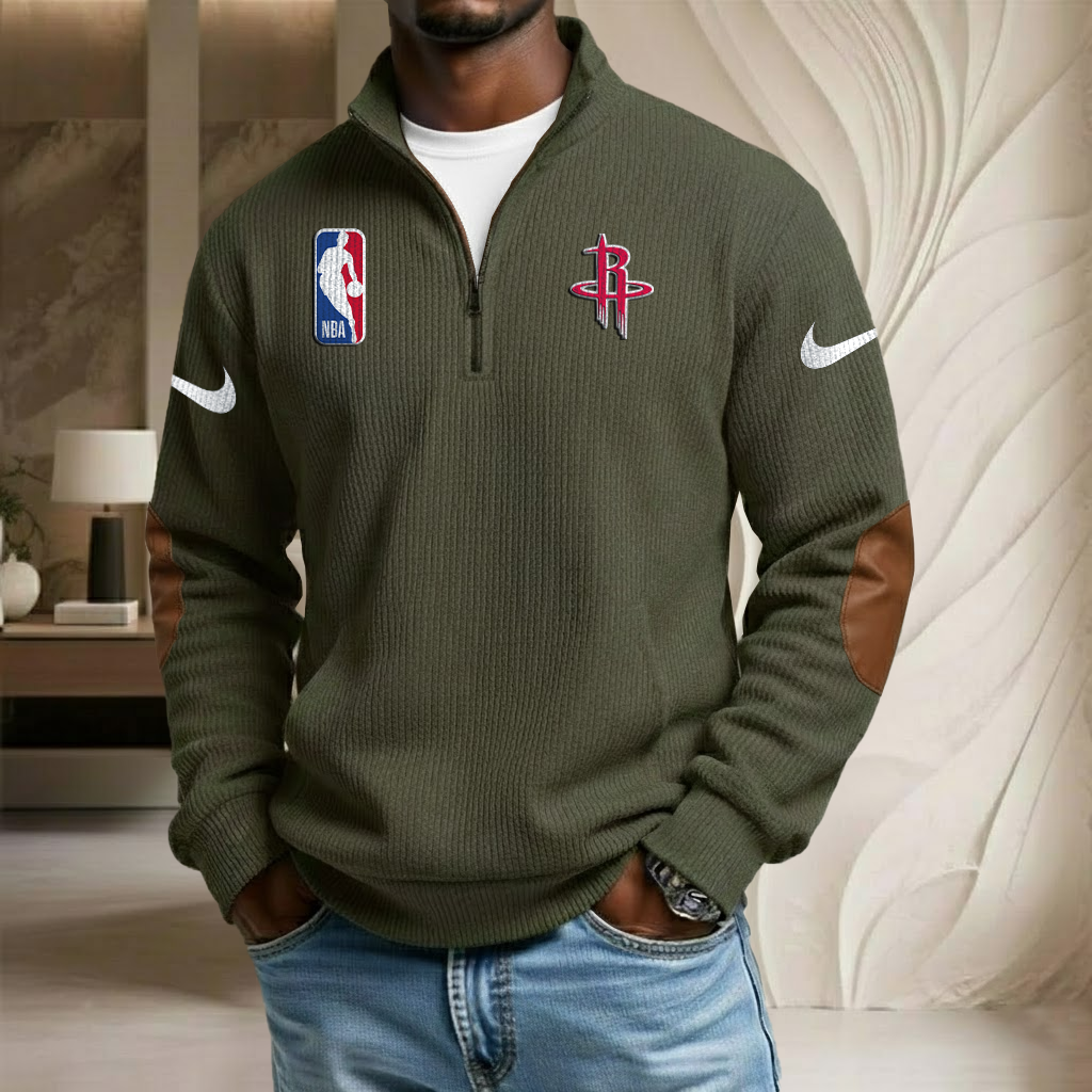 NBA x HOU Sport Team Stand Collar Half-zip Sweatshirt HLP HLPHUONG