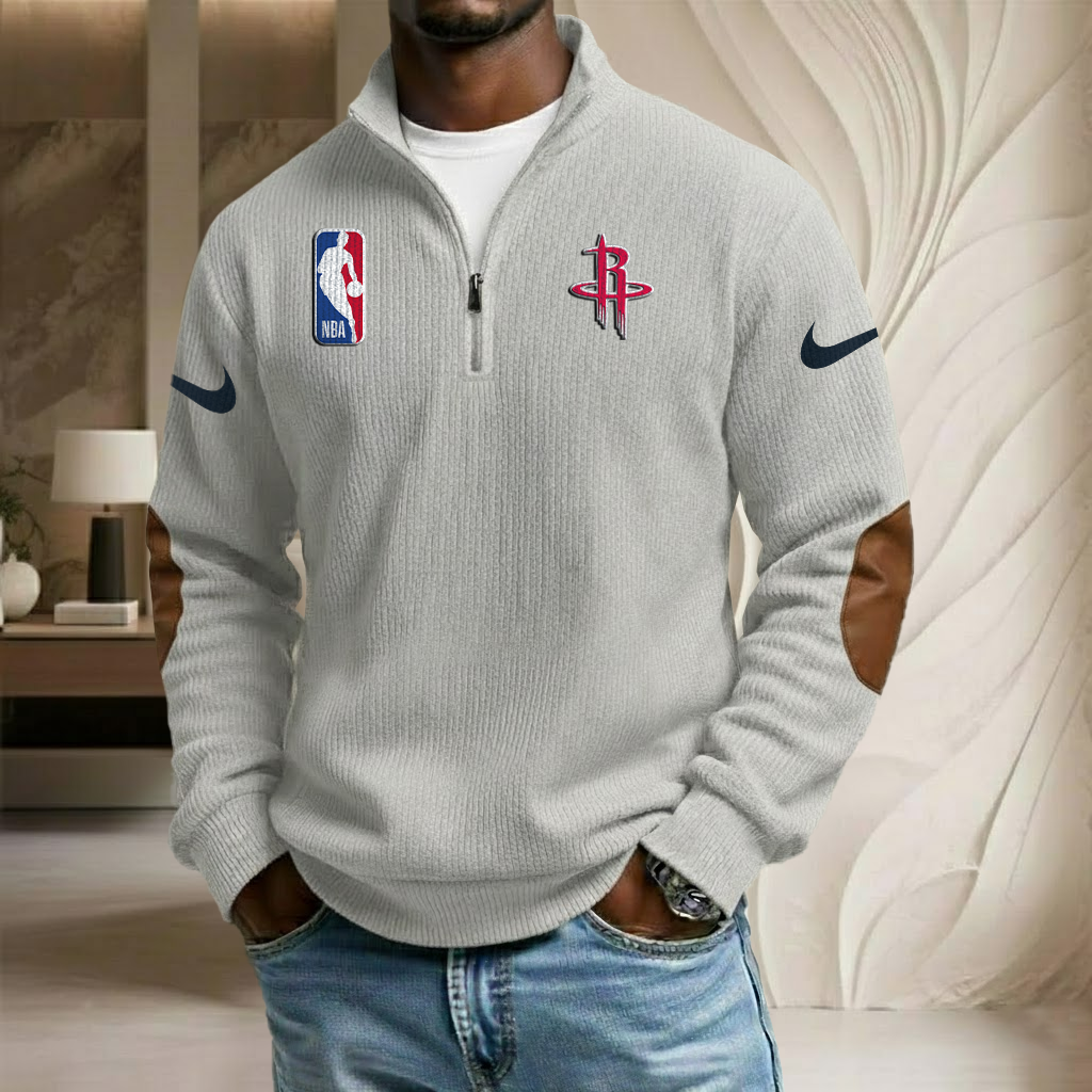 NBA x HOU Sport Team Stand Collar Half-zip Sweatshirt HLP HLPHUONG