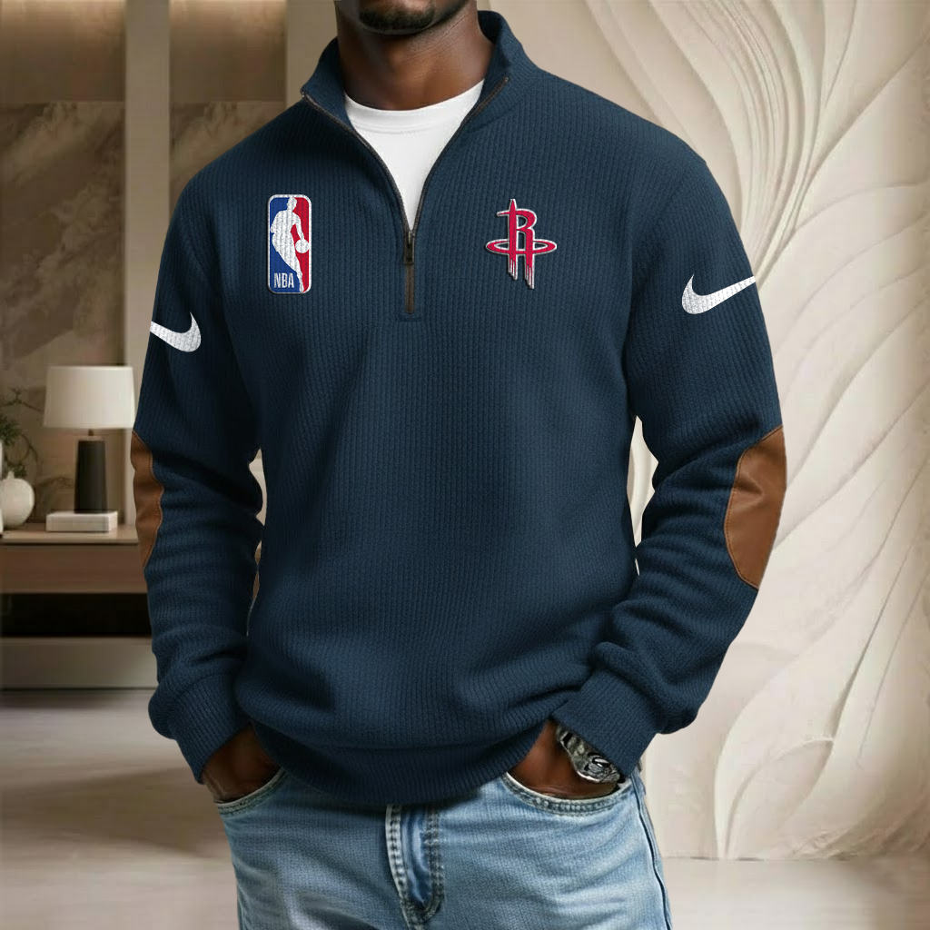 NBA x HOU Sport Team Stand Collar Half-zip Sweatshirt HLP HLPHUONG