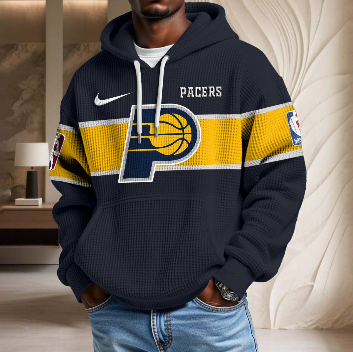 NBA x IND Basketball Waffle Hoodie HLP HLPHUONG