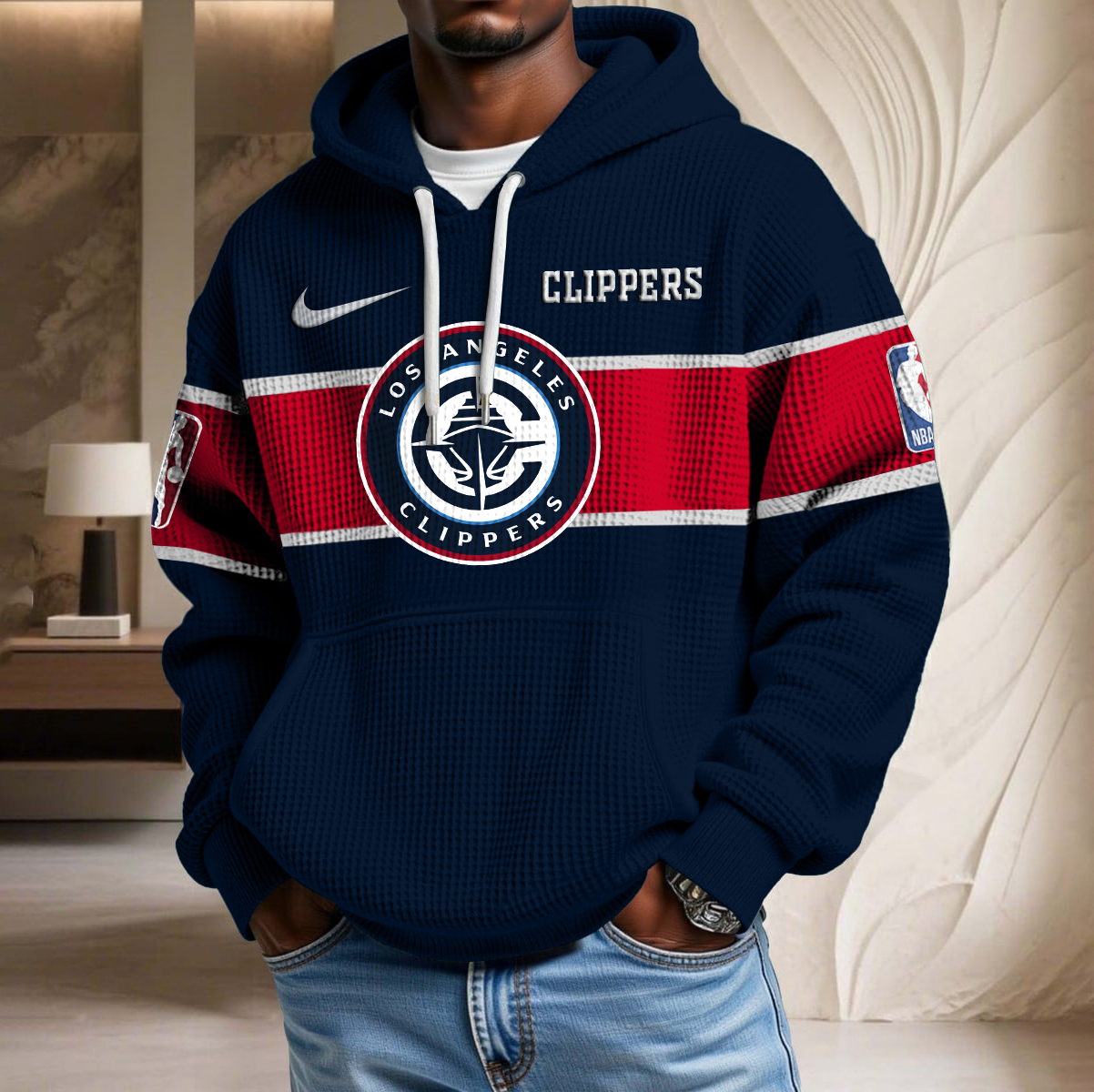 NBA x LAC Basketball Waffle Hoodie HLP HLPHUONG