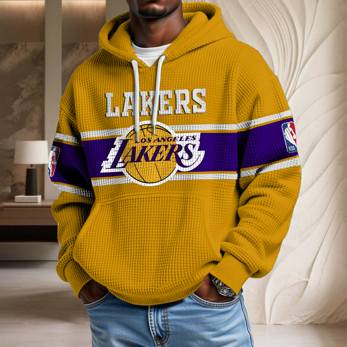 NBA x LAL Waffle Hoodie HLP HLPHUONG