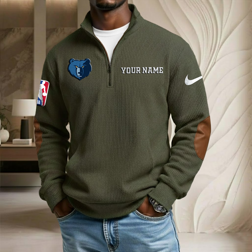 NBA x MEM Custom Name Stand Collar Half-zip Sweatshirt HLP HLPHUONG