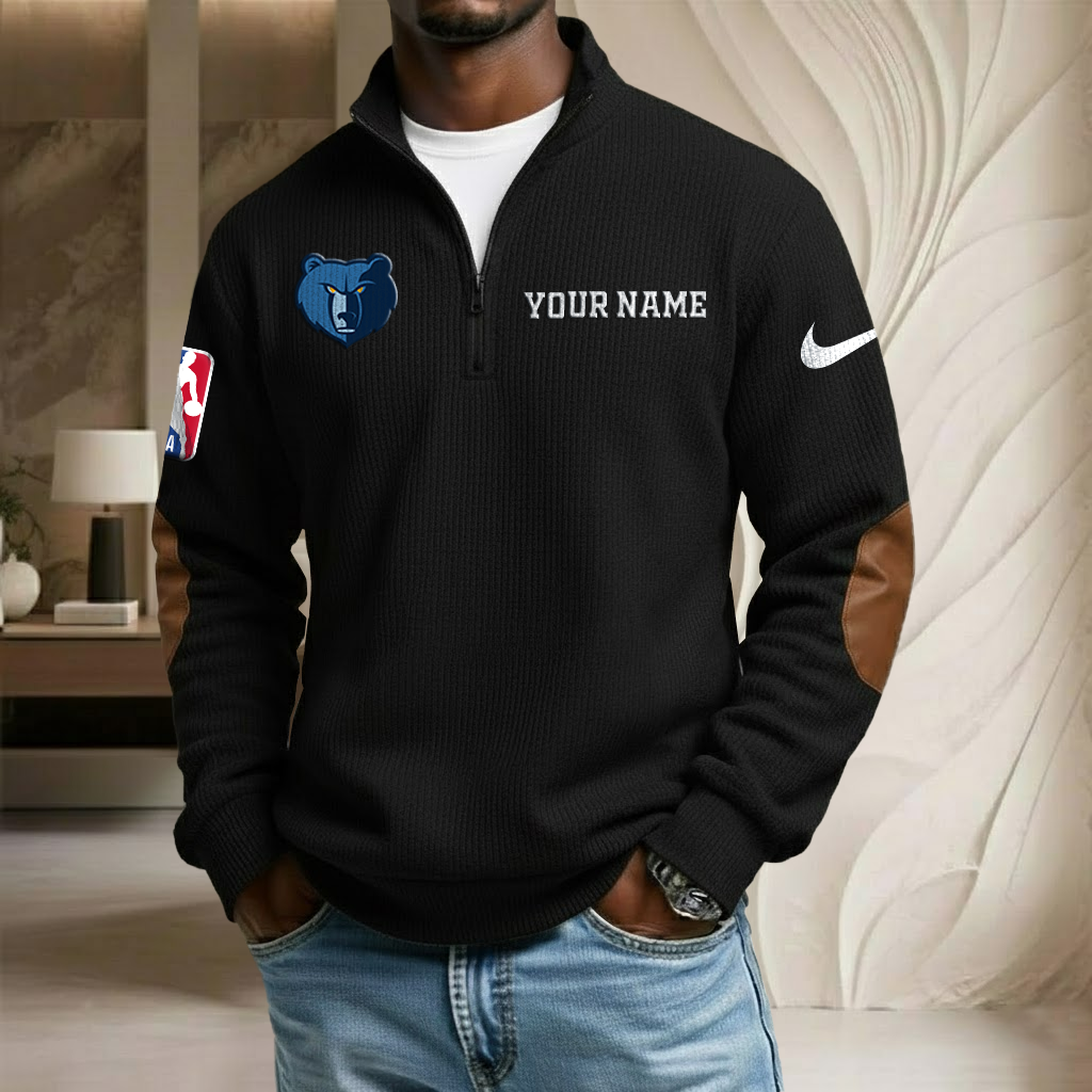 NBA x MEM Custom Name Stand Collar Half-zip Sweatshirt HLP HLPHUONG