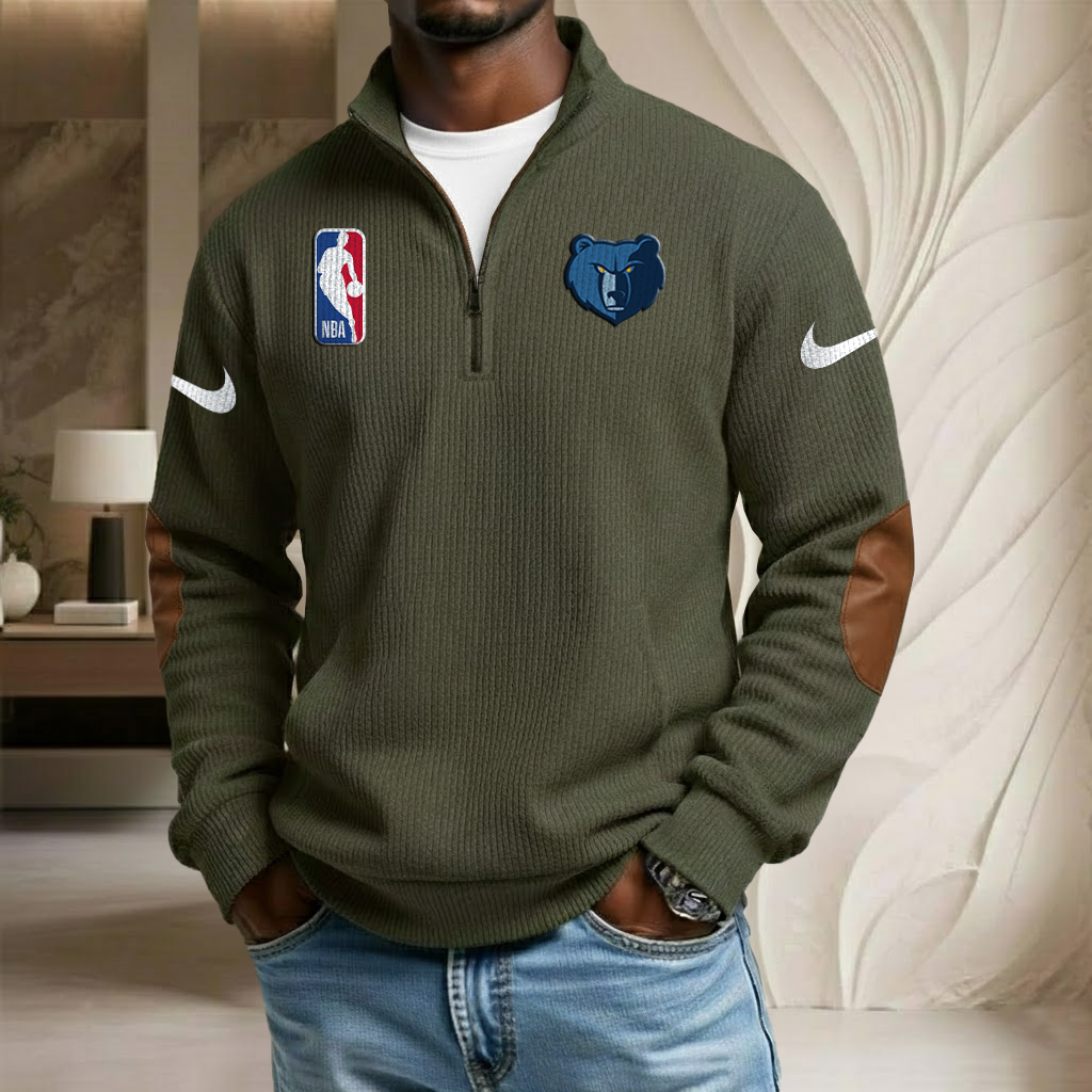 NBA x MEM Sport Team Stand Collar Half-zip Sweatshirt HLP HLPHUONG