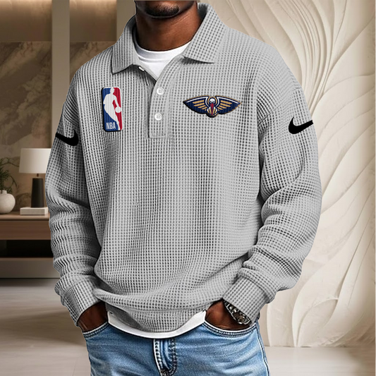 NBA x NOP Waffle Three Button Lapel Polo HLP HLPHUONG