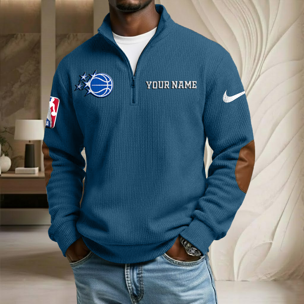 NBA x ORL Custom Name Stand Collar Half-zip Sweatshirt HLP HLPHUONG