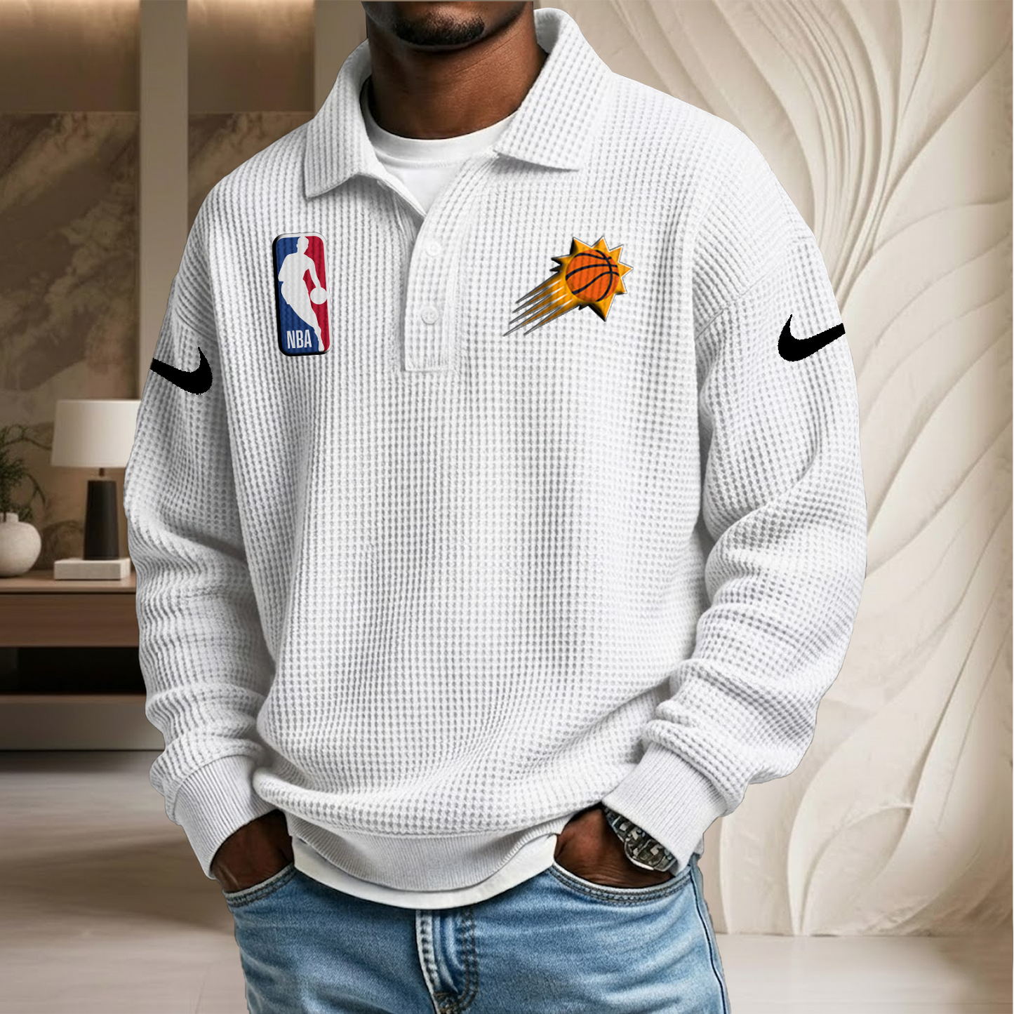 NBA x PS Waffle Three Button Lapel Polo HLP HLPHUONG