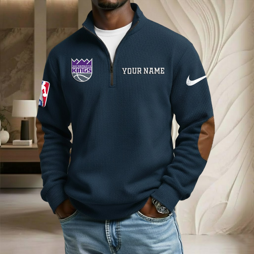 NBA x SAC Custom Name Stand Collar Half-zip Sweatshirt HLP HLPHUONG