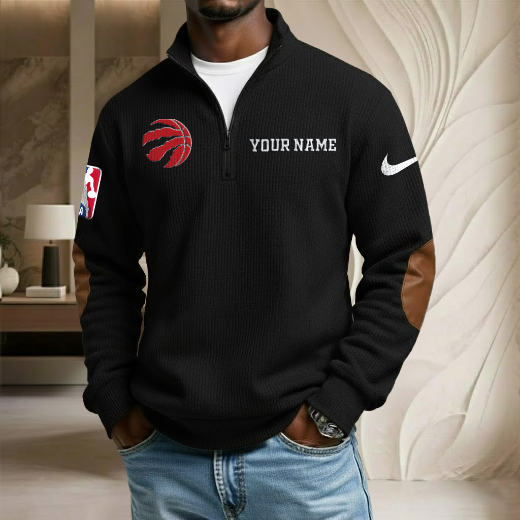 NBA x TOR Custom Name Stand Collar Half-zip Sweatshirt HLP HLPHUONG