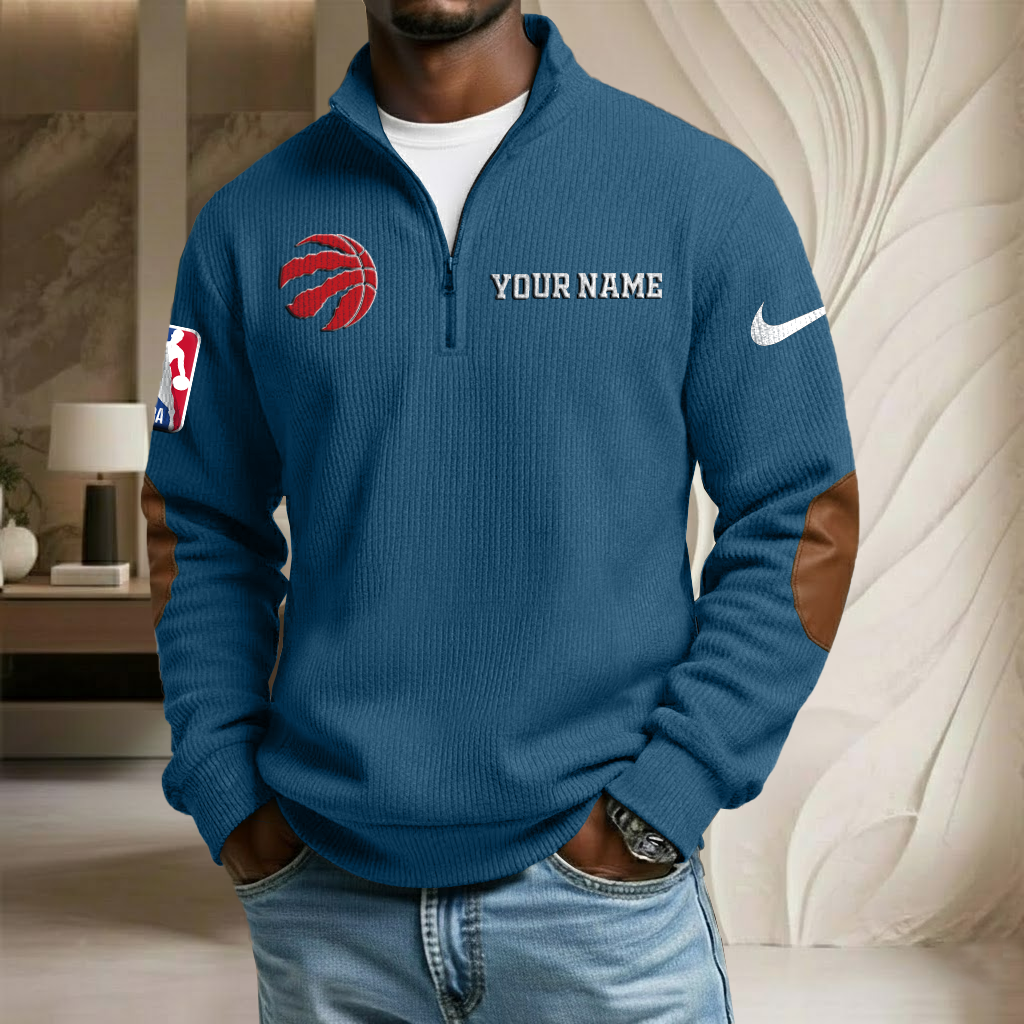 NBA x TOR Custom Name Stand Collar Half-zip Sweatshirt HLP HLPHUONG