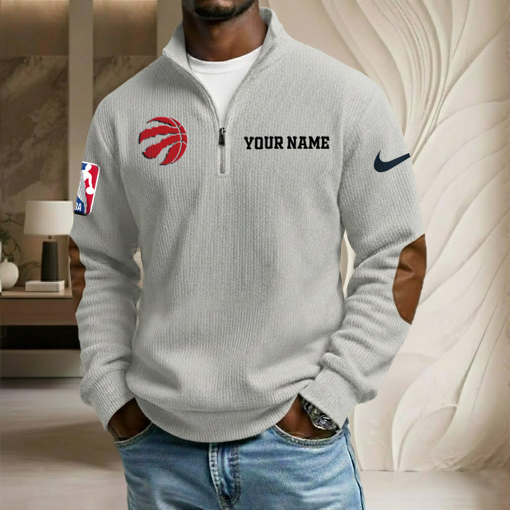 NBA x TOR Custom Name Stand Collar Half-zip Sweatshirt HLP HLPHUONG