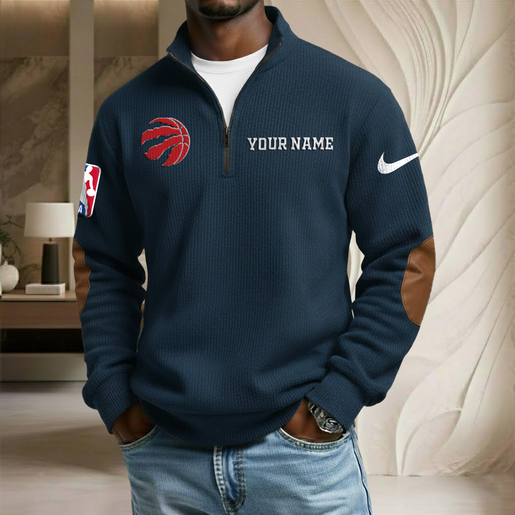 NBA x TOR Custom Name Stand Collar Half-zip Sweatshirt HLP HLPHUONG