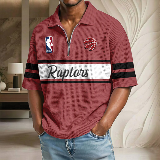 NBA x TR Basketball Waffle Half-Zip Polo Shirt HLP HLPHUONG