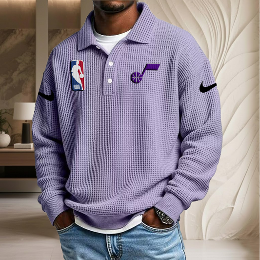 NBA x UJ Waffle Three Button Lapel Polo HLP HLPHUONG