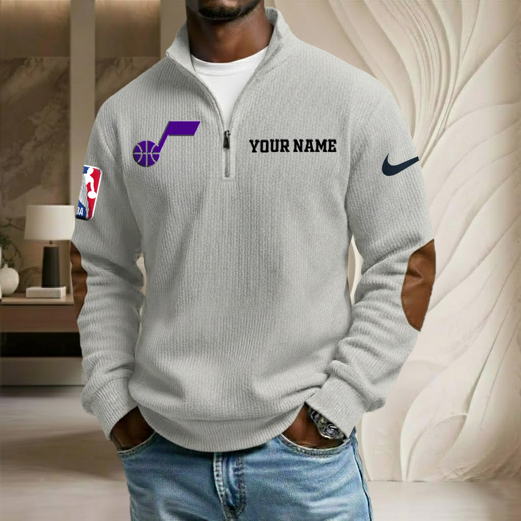 NBA x UTA Custom Name Stand Collar Half-zip Sweatshirt HLP HLPHUONG