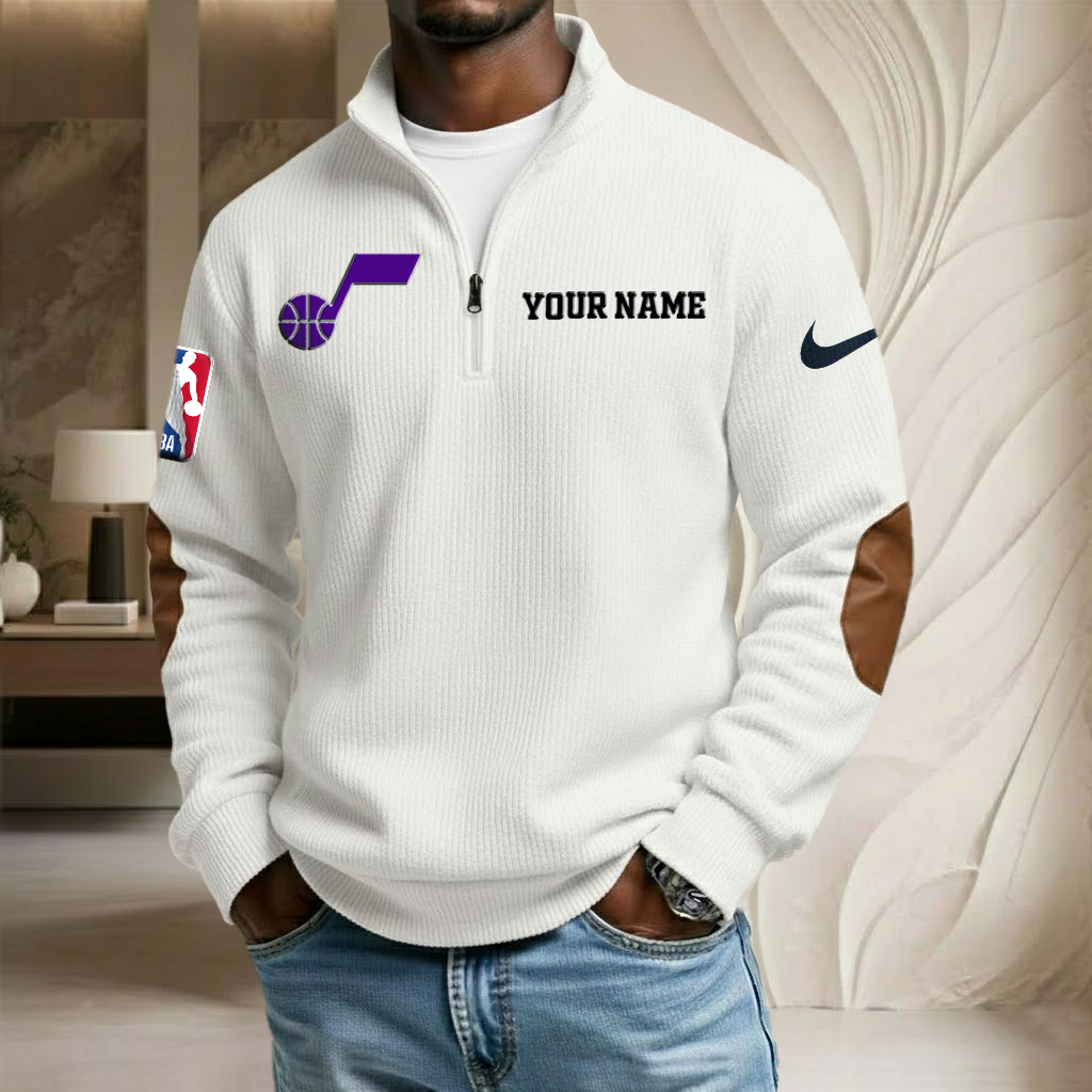 NBA x UTA Custom Name Stand Collar Half-zip Sweatshirt HLP HLPHUONG