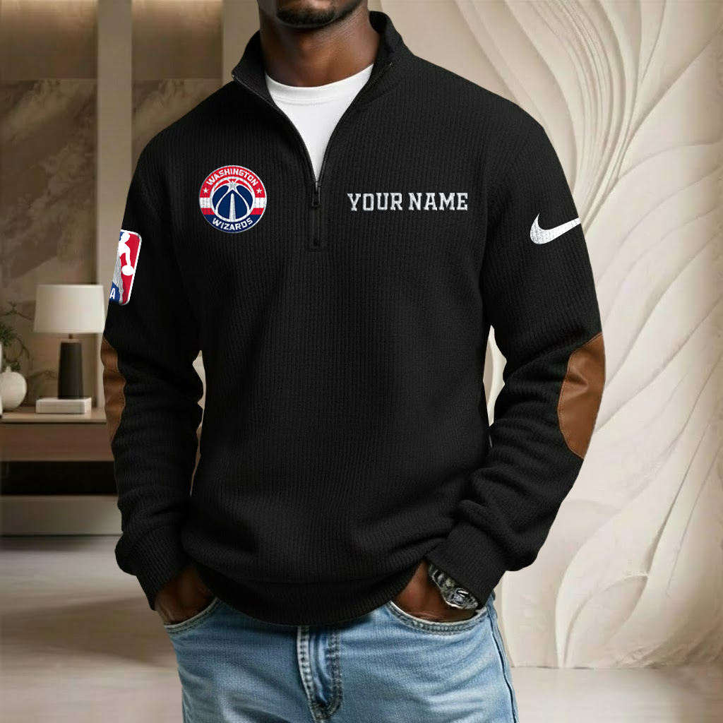 NBA x WAS Custom Name Stand Collar Half-zip Sweatshirt HLP HLPHUONG