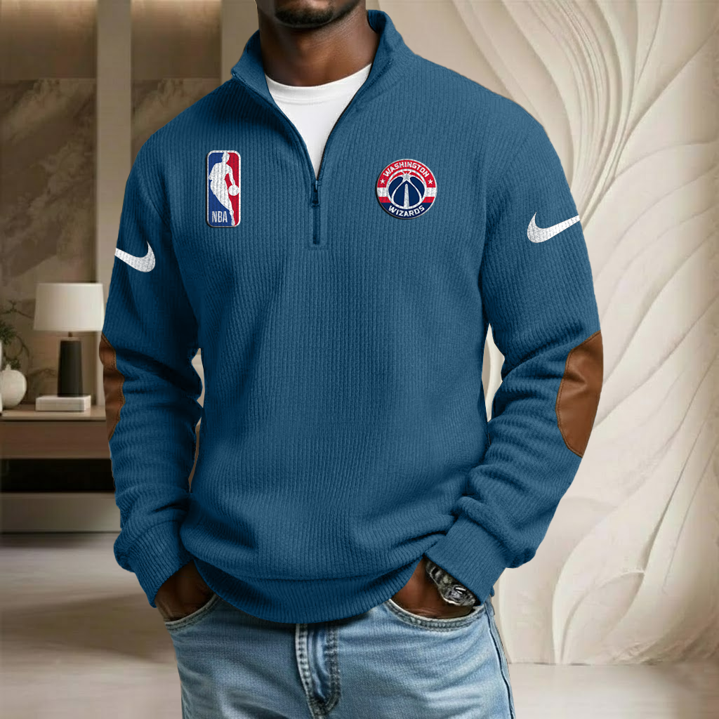 NBA x WAS Sport Team Stand Collar Half-zip Sweatshirt HLP HLPHUONG