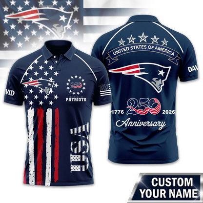 NEP Premium NFL American Semiquincentennial Polo Shirt DDT NTL