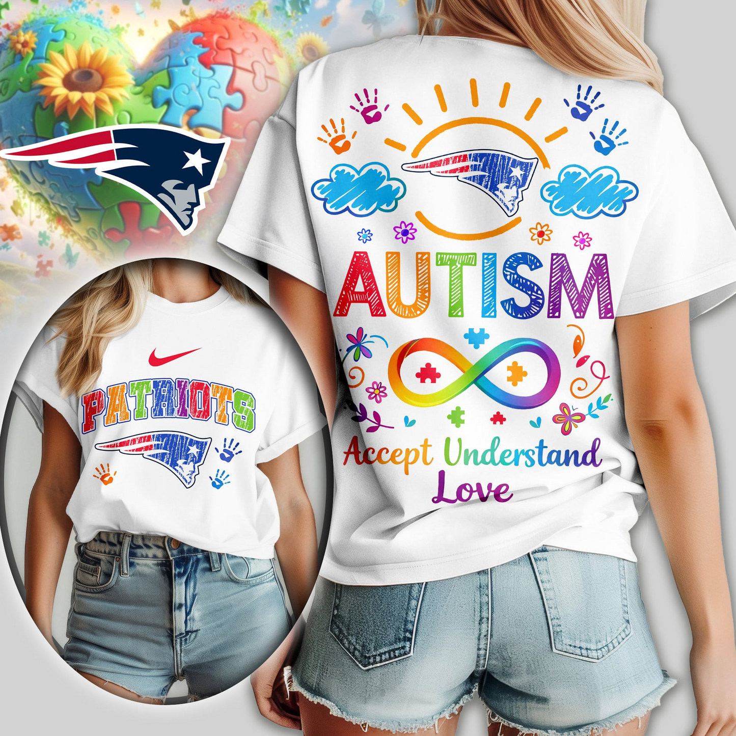 NEP Premium NFL National Autism Acceptance Month Women Shirt DDT NTL
