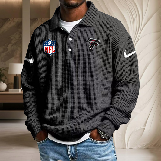 NFL x ATL Waffle Three Button Lapel Polo HLP HLPHUONG