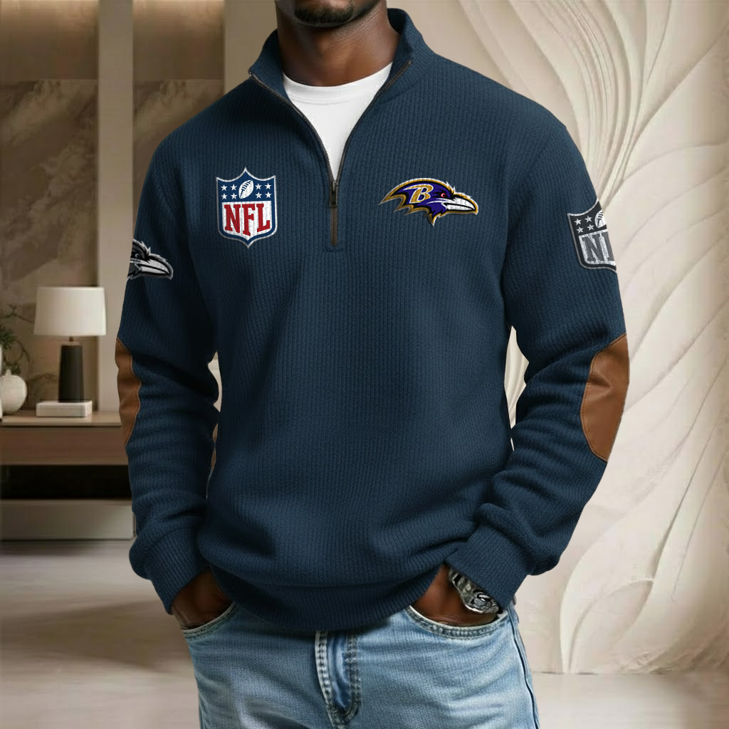 NFL x BAL Stand Collar Half-zip Sweatshirt HLP HLPHUONG
