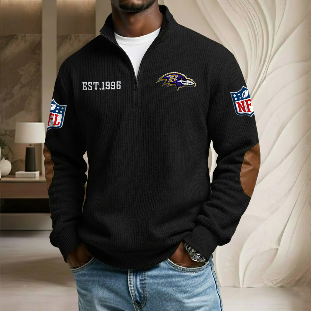 NFL x BAL EST Stand Collar Half-zip Sweatshirt HLP HLPHUONG