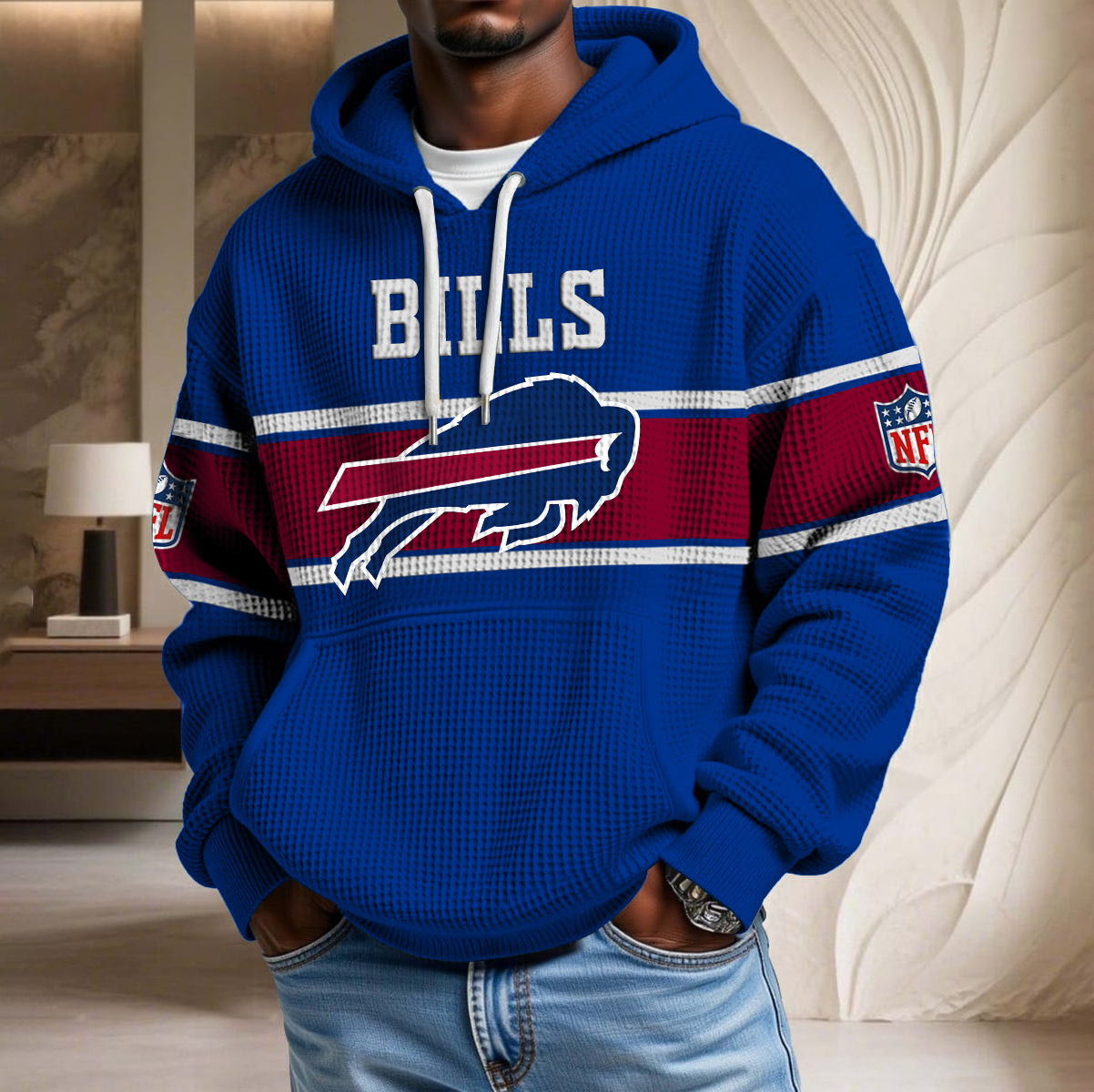 NFL x BUF Waffle Hoodie HLP HLPHUONG