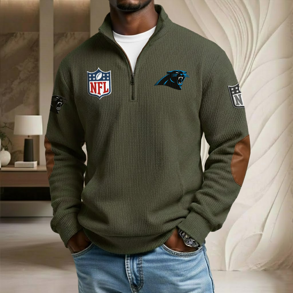 NFL x CAR Stand Collar Half-zip Sweatshirt HLP HLPHUONG