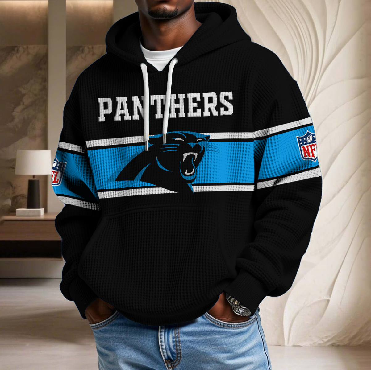 NFL x CAR Waffle Hoodie HLP HLPHUONG