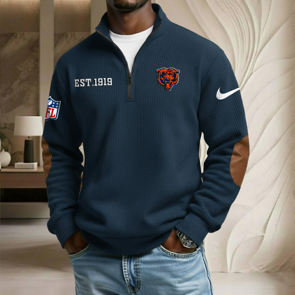 NFL x CHI EST Year Stand Collar Half-zip Sweatshirt HLP HLPHUONG