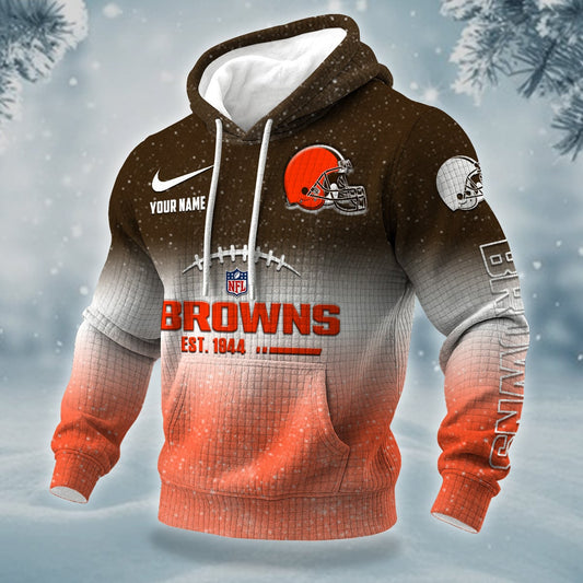 NFL x CLE Personalized Name Waffle Hoodie HLP HLPHUONG