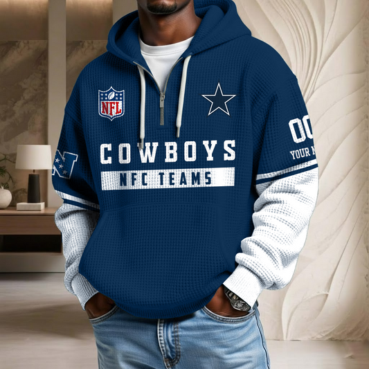 NFL x DAL Team Custom Waffle Half Zip Hoodie HLP HLPHUONG
