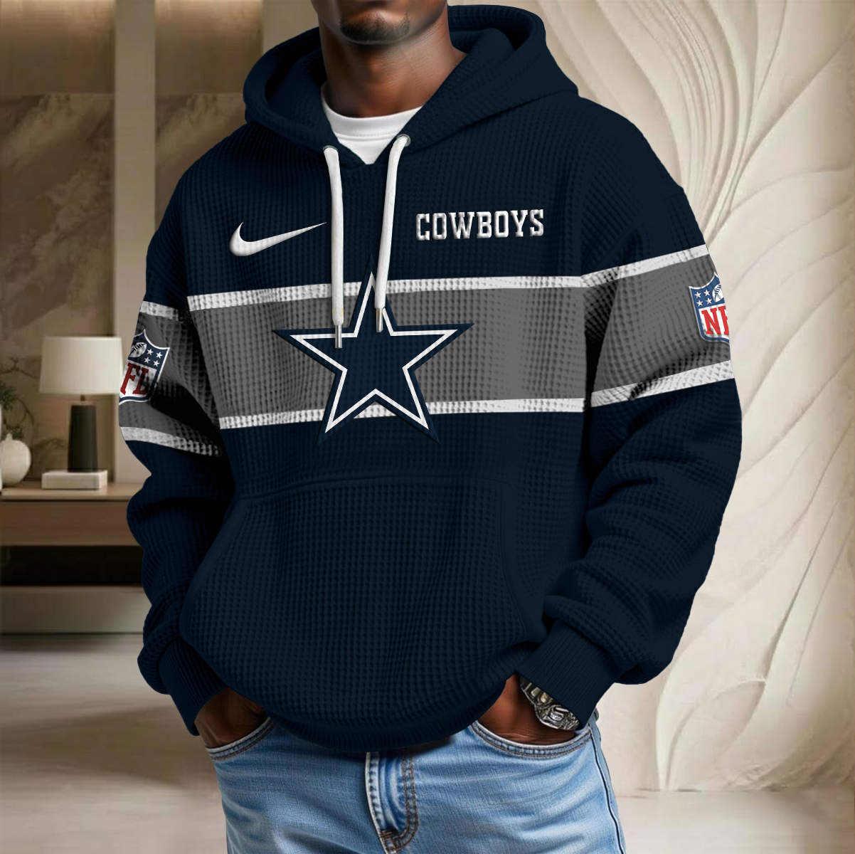 NFL x DAL Team Waffle Hoodie HLP HLPHUONG
