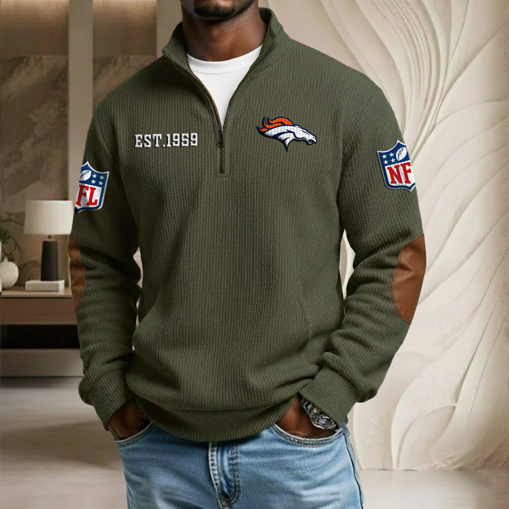 NFL x DEN EST Stand Collar Half-zip Sweatshirt HLP HLPHUONG