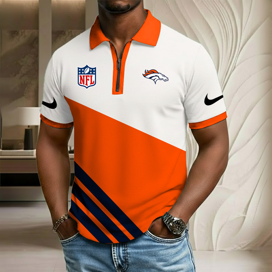 NFL x DEN Sport Zip Polo Golf Shirt HLP HLPHUONG