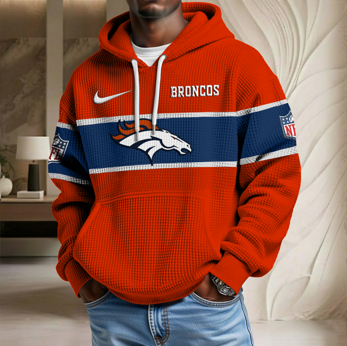 NFL x DEN Team Waffle Hoodie HLP HLPHUONG