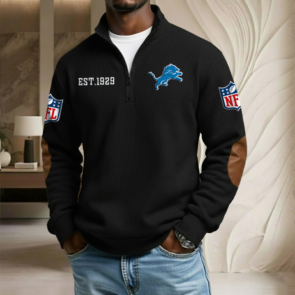 NFL x DET EST Stand Collar Half-zip Sweatshirt HLP HLPHUONG