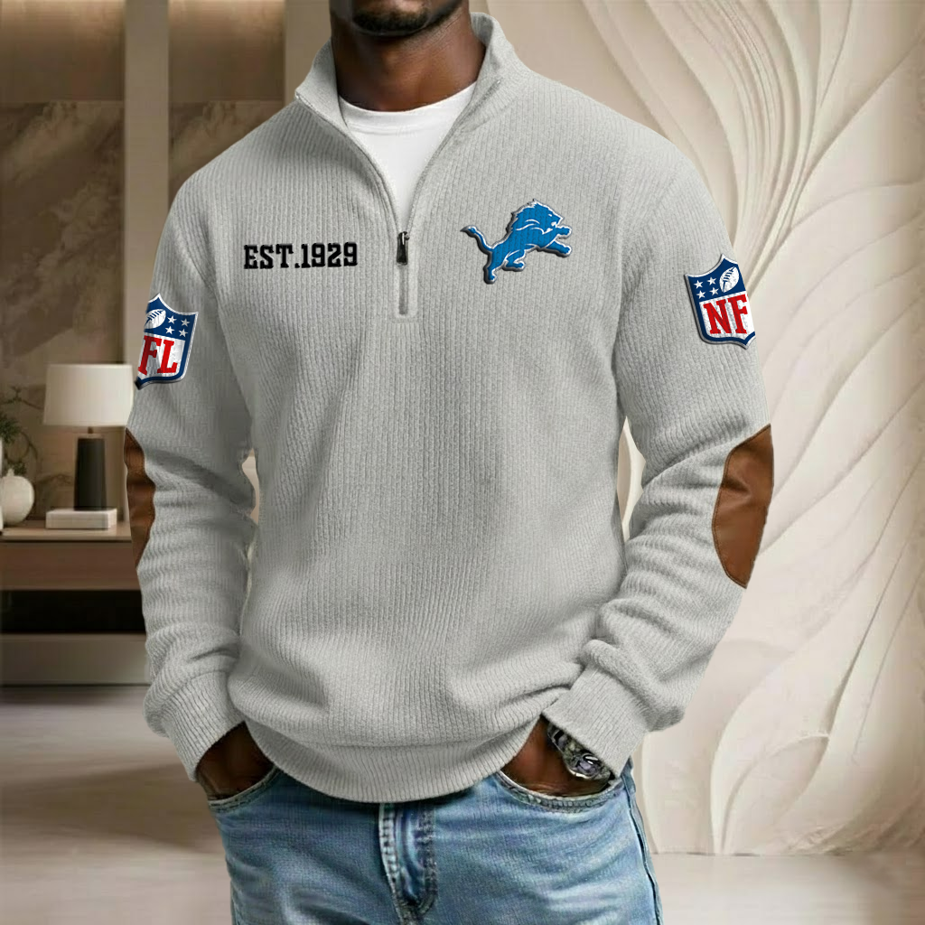 NFL x DET EST Stand Collar Half-zip Sweatshirt HLP HLPHUONG