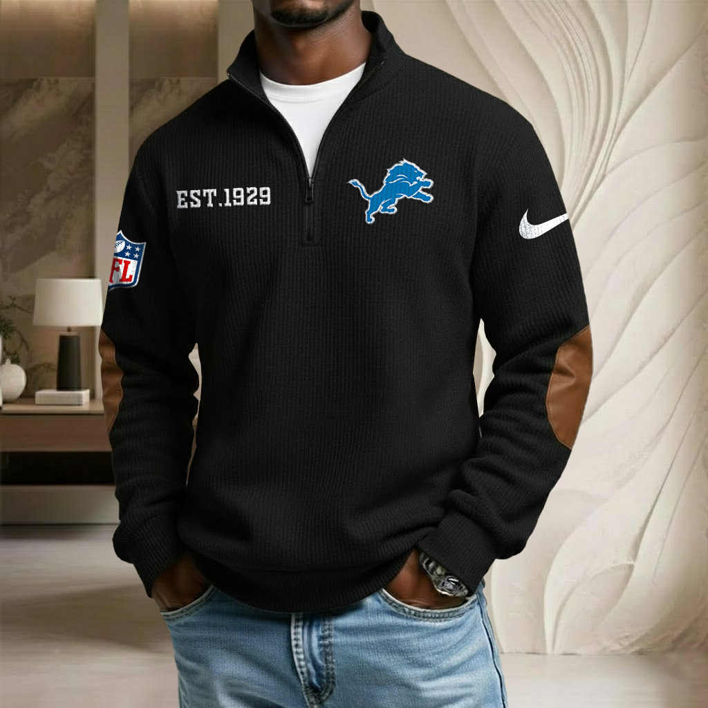 NFL x DET EST Year Stand Collar Half-zip Sweatshirt HLP HLPHUONG