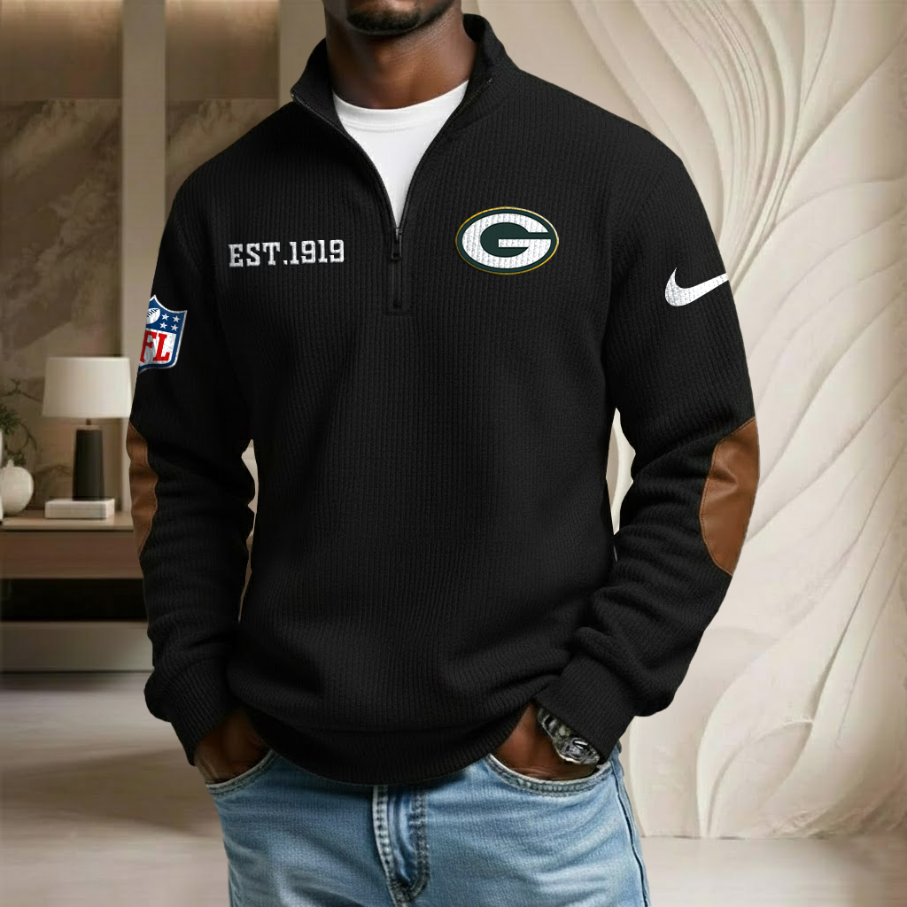 NFL x GB EST Year Stand Collar Half-zip Sweatshirt HLP HLPHUONG