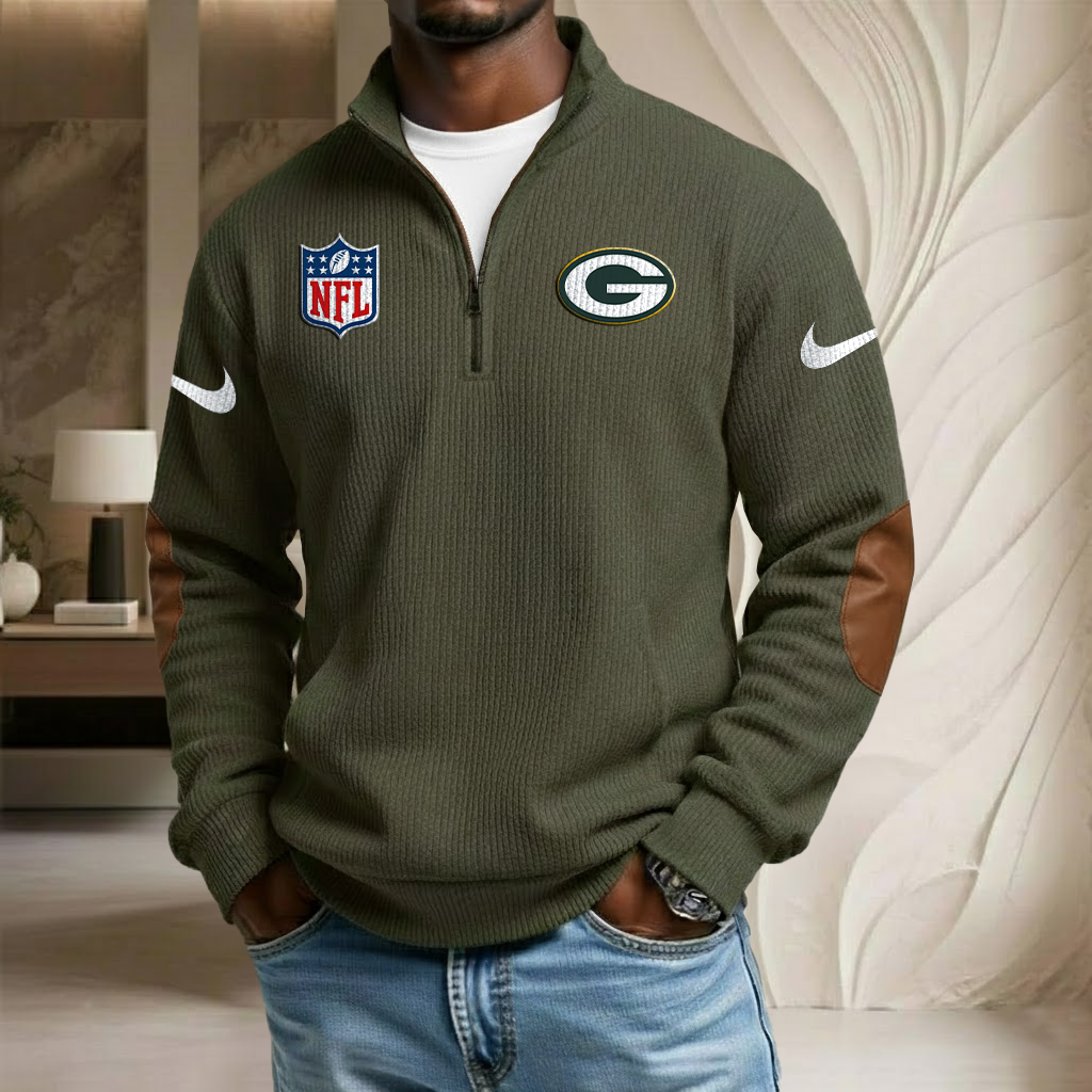 NFL x GB Sport Team Stand Collar Half-zip Sweatshirt HLP HLPHUONG