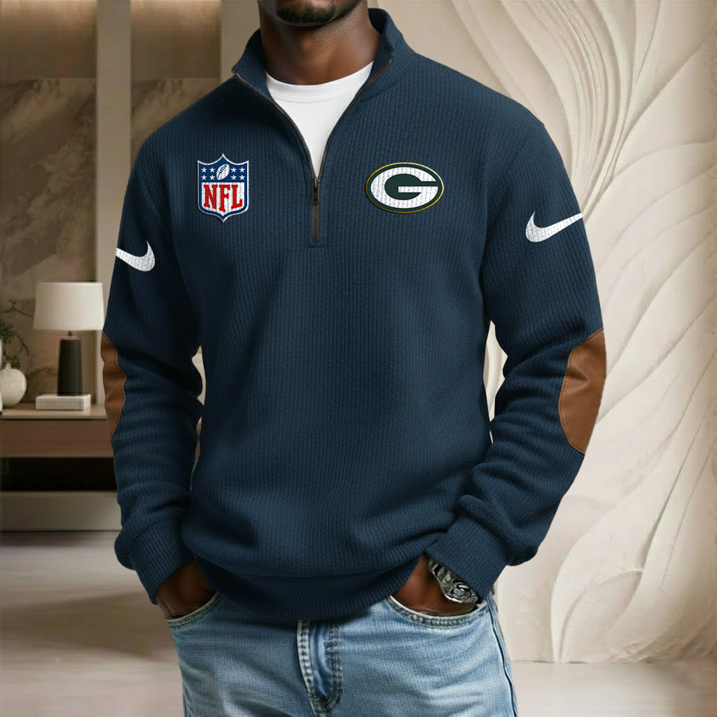 NFL x GB Sport Team Stand Collar Half-zip Sweatshirt HLP HLPHUONG