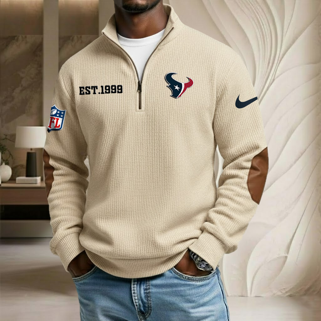 NFL x HOU EST Year Stand Collar Half-zip Sweatshirt HLP HLPHUONG
