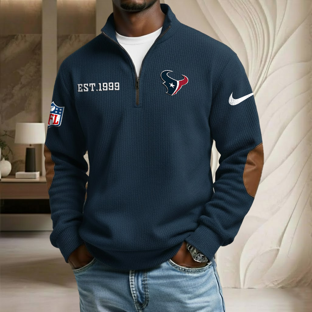 NFL x HOU EST Year Stand Collar Half-zip Sweatshirt HLP HLPHUONG