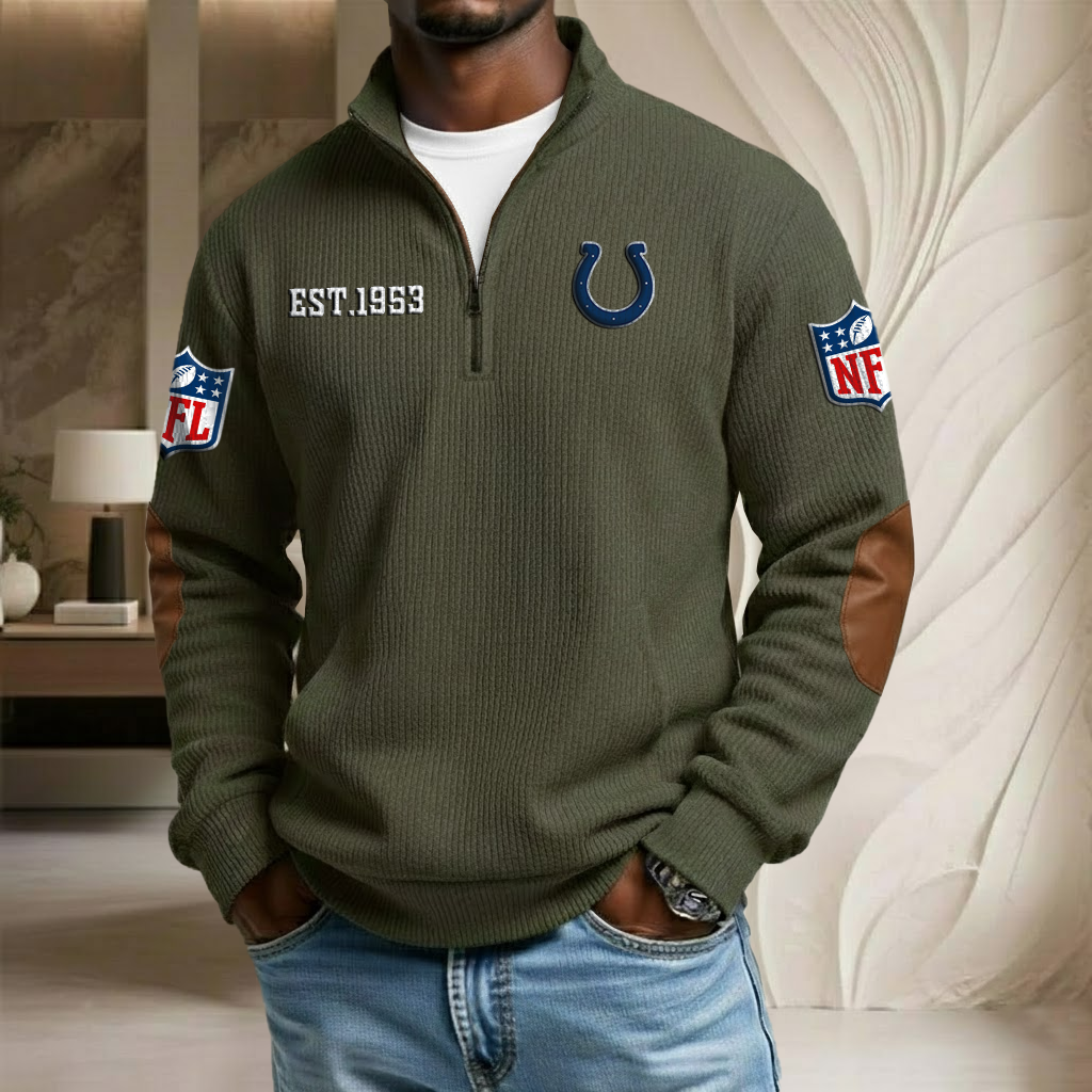 NFL x IND EST Stand Collar Half-zip Sweatshirt HLP HLPHUONG