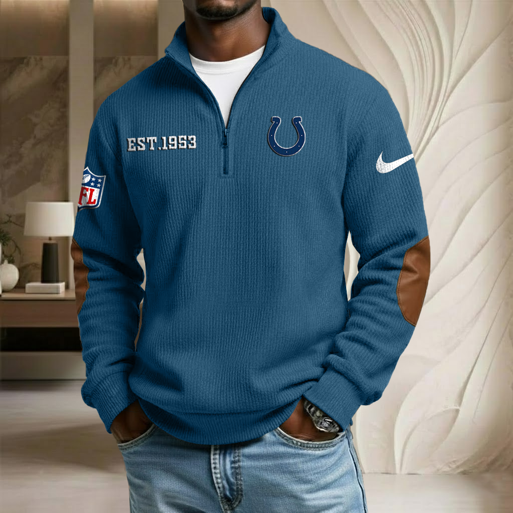 NFL x IND EST Year Stand Collar Half-zip Sweatshirt HLP HLPHUONG