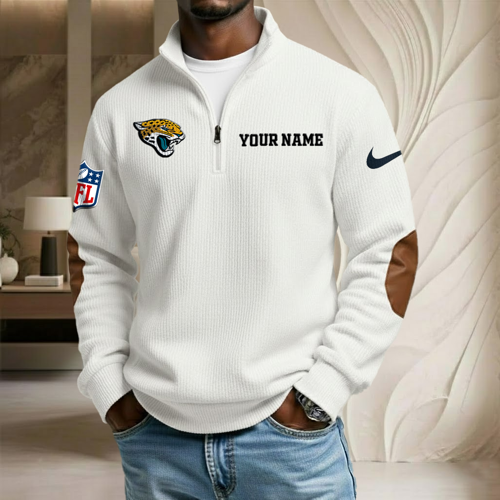 NFL x JAX Custom Name Stand Collar Half-zip Sweatshirt HLP HLPHUONG