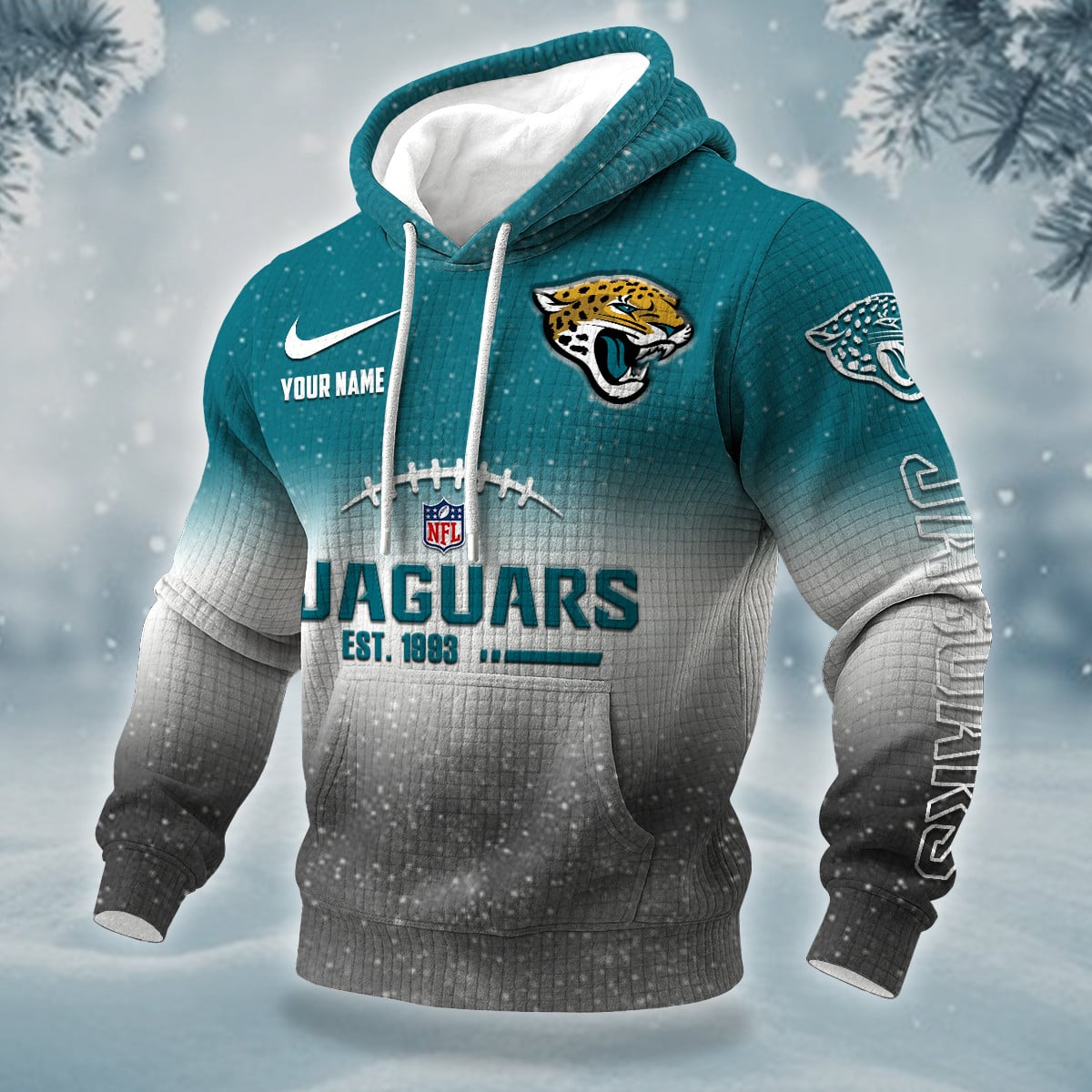 NFL x JAX Personalized Name Waffle Hoodie HLP HLPHUONG